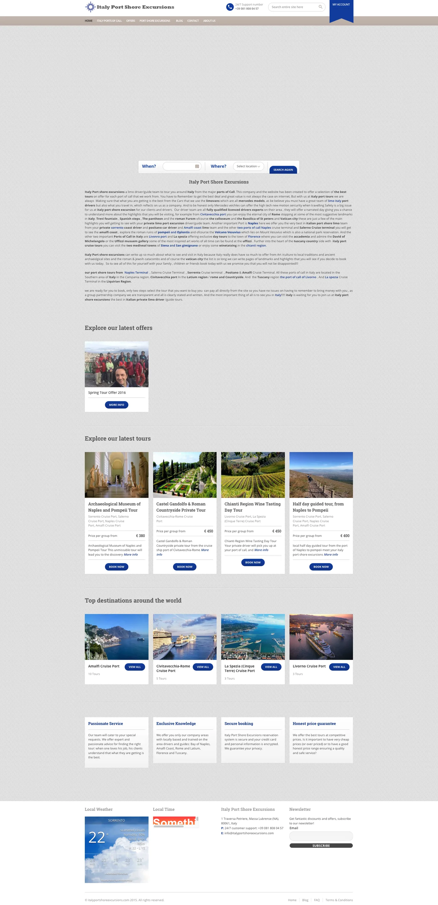 Italy Port Shore Excursions